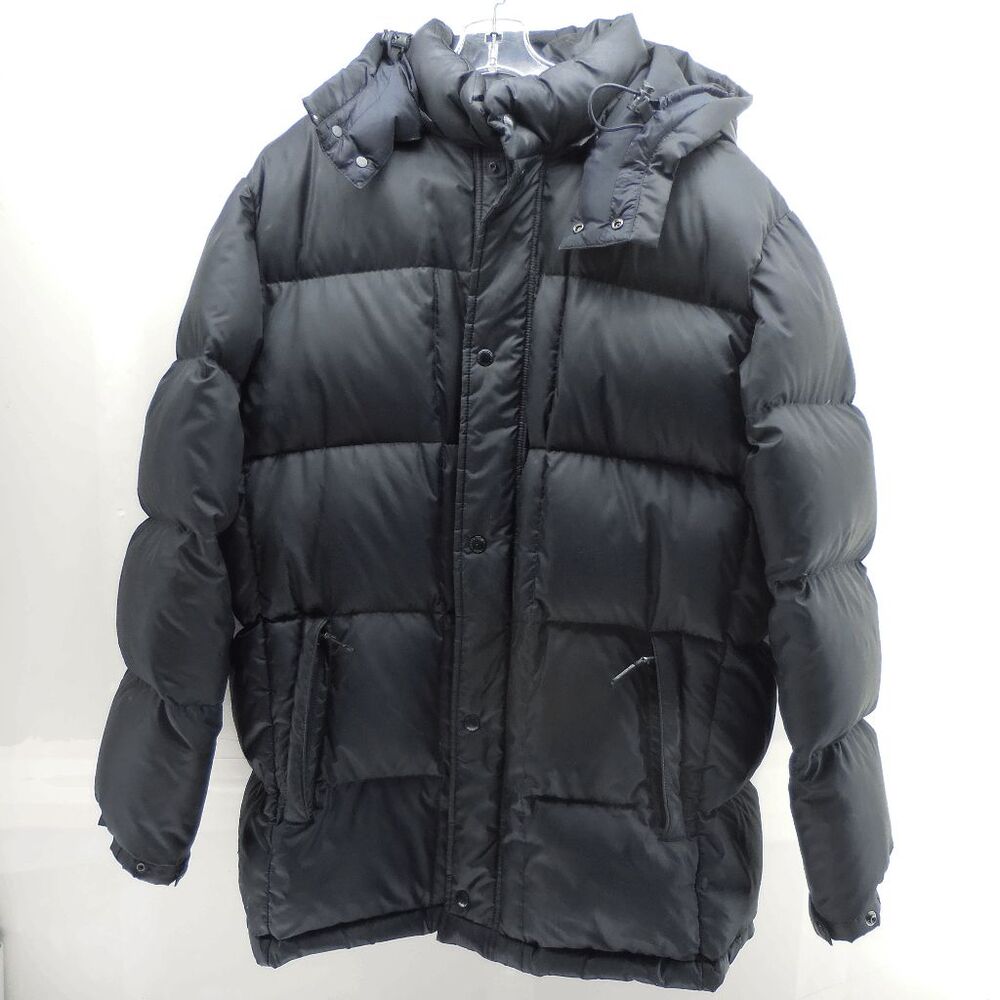 VTG Polo Ralph Lauren Heavy Weight Puffer Jacket Snow Coat Mens Size Large Black